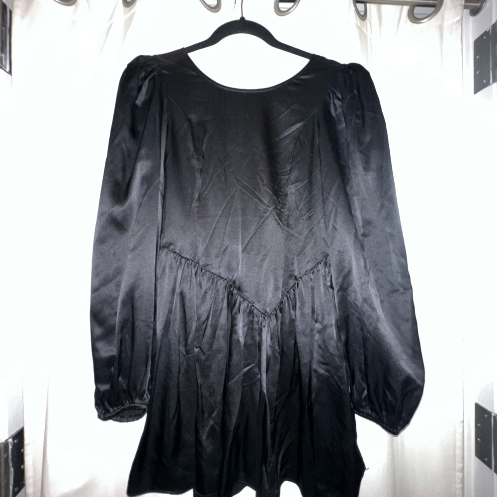 LoveShackFancy Garcia Satin Mini Dress